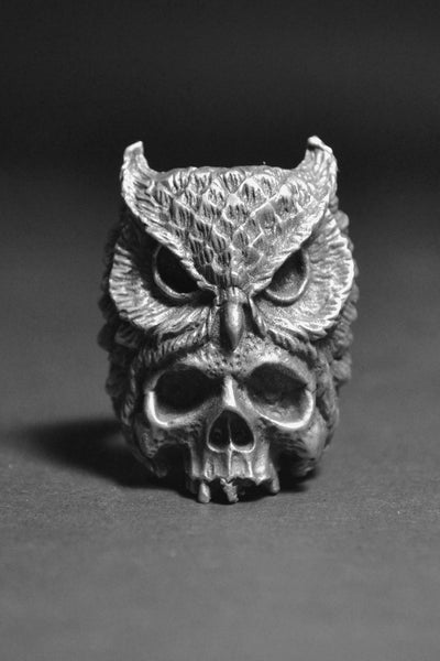 "Rotten Owl" Skull Ring