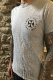 Rust And The Wolf Coloured Skull Grey T Shirt