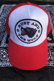 Rust And The Wolf Red Wolf Patch Trucker Cap